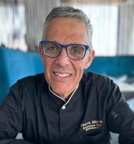 Petros Mavros, Executive Chef of Pafos Chef, in his chef whites